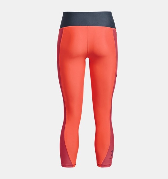 Turuncu Kadın HeatGear® No-Slip Waistband Blocked Bilekte Tayt