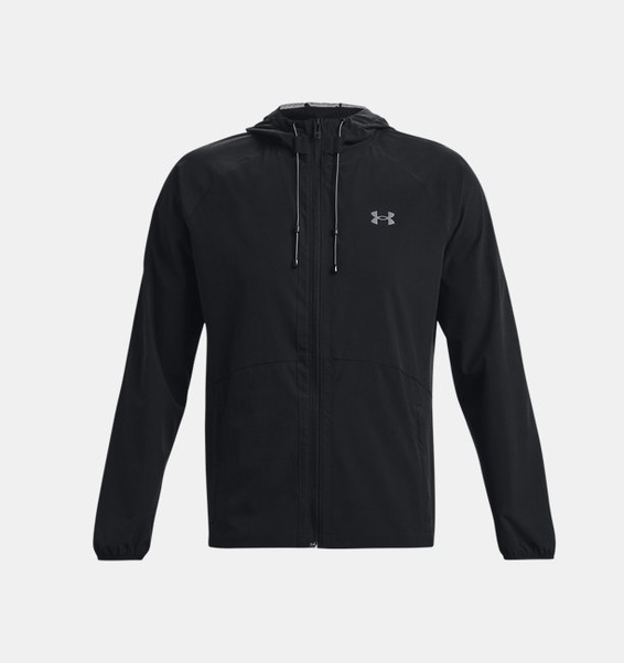 Siyah Erkek UA Stretch Dokuma Rüzgarlık