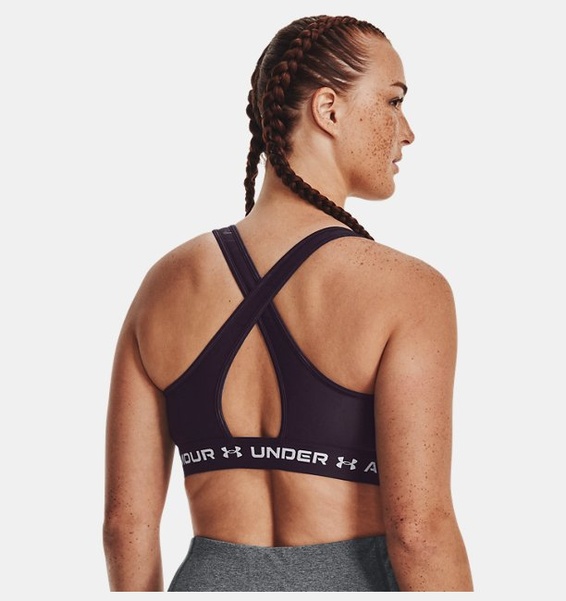 Mor Kadın Armour® Mid Crossback Baskılı Spor Sütyeni
