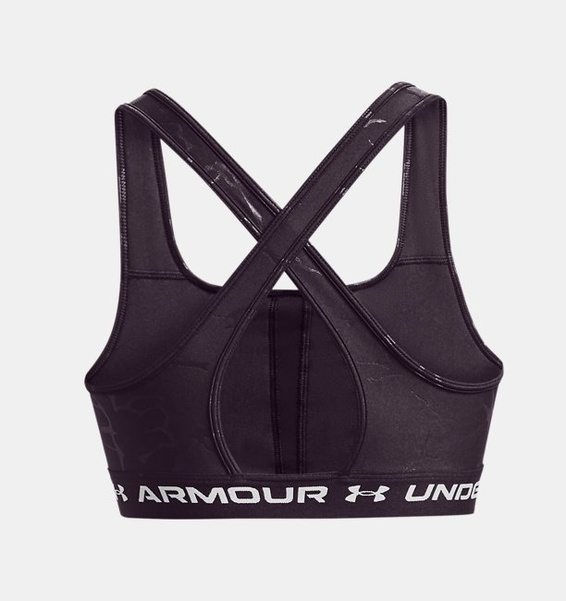 Mor Kadın Armour® Mid Crossback Baskılı Spor Sütyeni