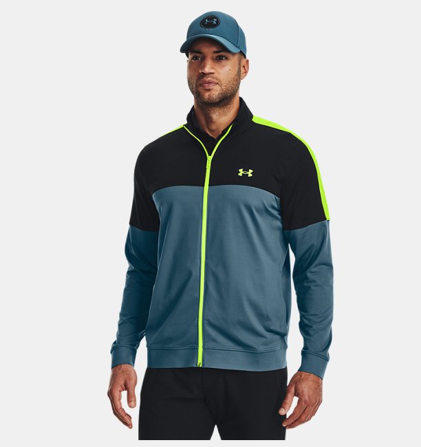 Erkek UA Storm Midlayer Tam Boy Fermuarlı Mavi