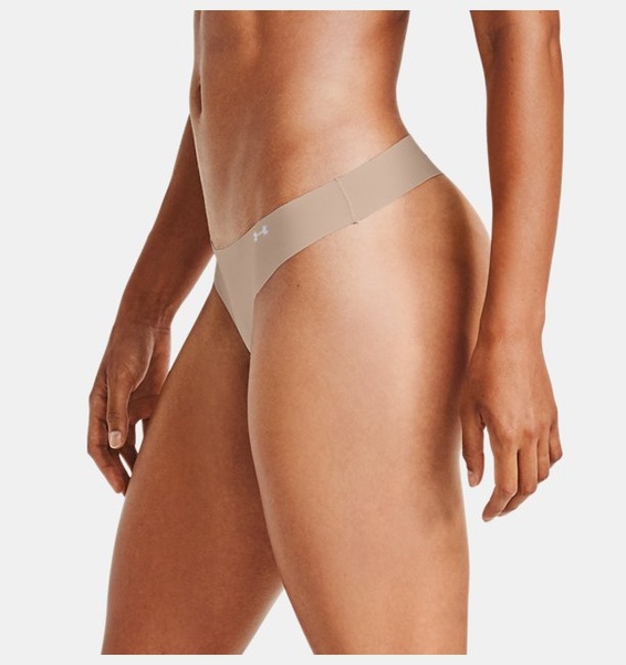 Siyah Kadın UA Pure Stretch Tanga 3'lü Paket