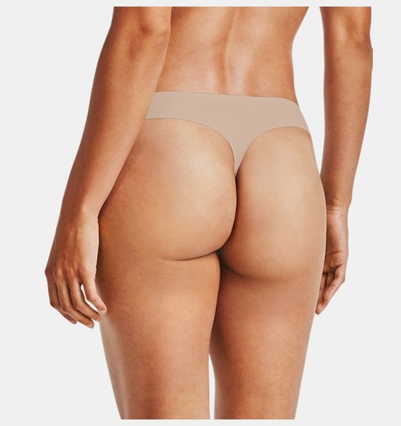 Siyah Kadın UA Pure Stretch Tanga 3'lü Paket