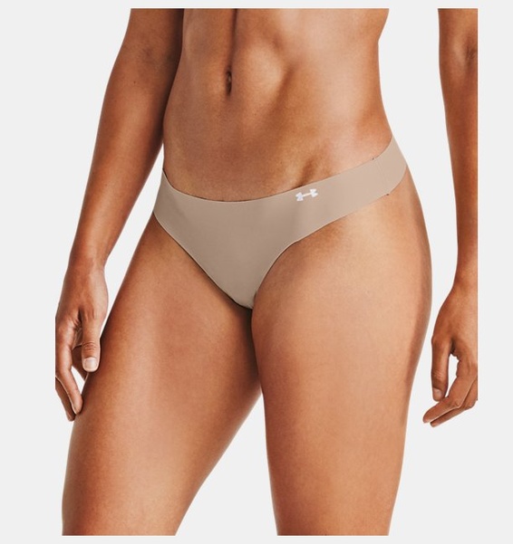 Siyah Kadın UA Pure Stretch Tanga 3'lü Paket