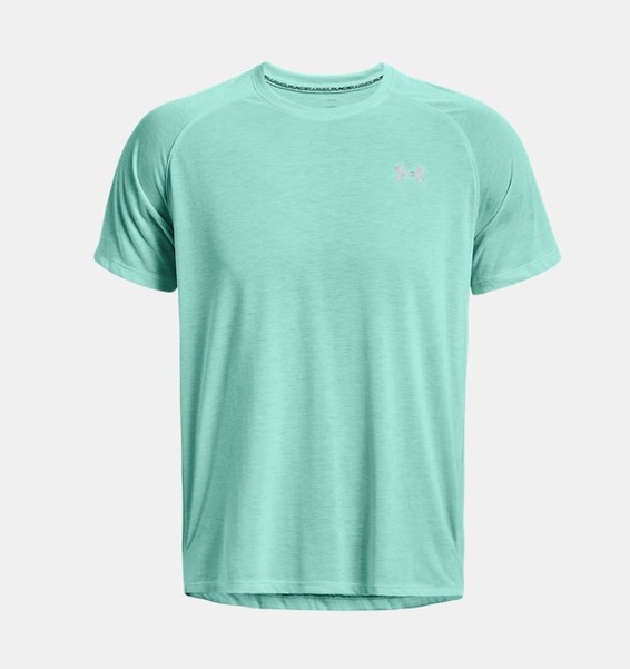 Yeşil Erkek UA Streaker Koşu Kısa Kollu T-shirt