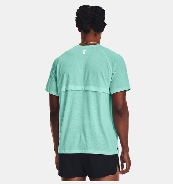 Yeşil Erkek UA Streaker Koşu Kısa Kollu T-shirt