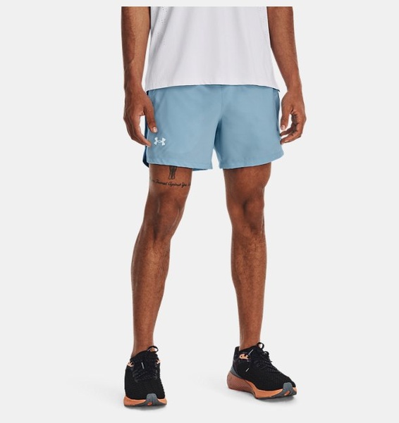 Mavi Erkek UA Launch Koşu 5inç Şort