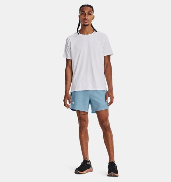 Mavi Erkek UA Launch Koşu 5inç Şort