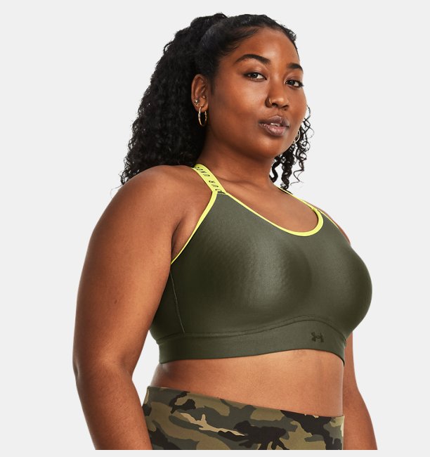 Kadın UA Infinity Mid Covered Spor Sütyeni Yeşil