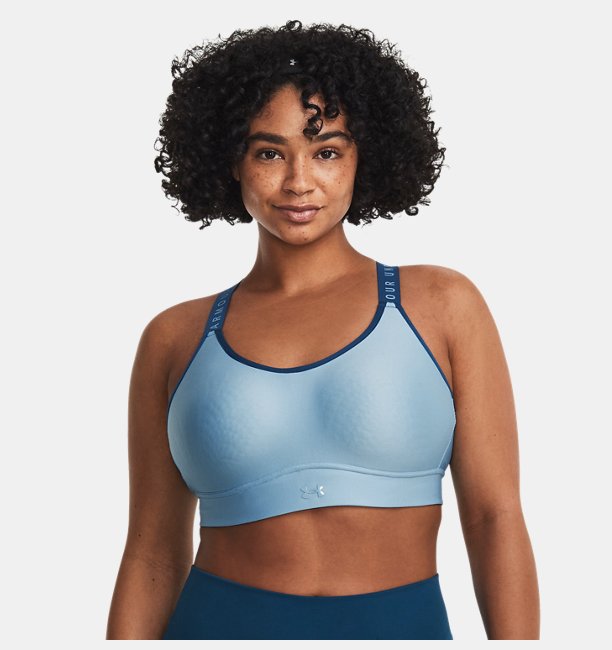 Kadın UA Infinity Mid Covered Spor Sütyeni Mavi