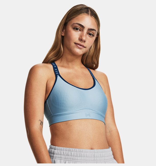 Kadın UA Infinity Mid Covered Spor Sütyeni Mavi