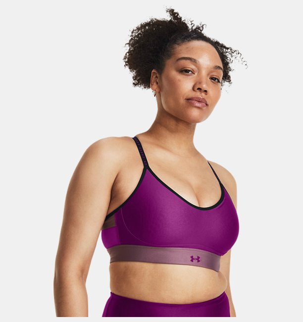 Kadın UA Infinity Low Covered Spor Sütyeni Mor