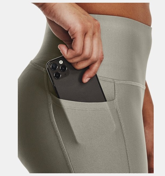 Yeşil Kadın UA Tech Yüksek Bel Bilekte Tayt