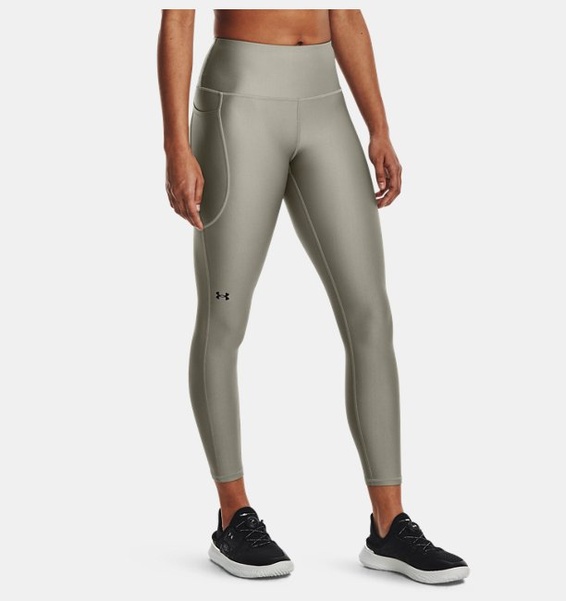 Yeşil Kadın UA Tech Yüksek Bel Bilekte Tayt