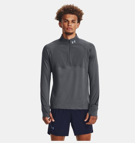 Gri Erkek UA Qualifier Koşu 2.0 ½ Fermuarlı Sweatshirt