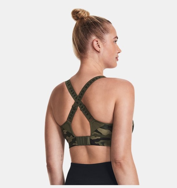 Yeşil Kadın UA Infinity High Baskılı Spor Sütyeni
