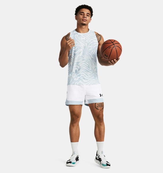 Mavi Erkek UA Baseline Baskılı Atlet