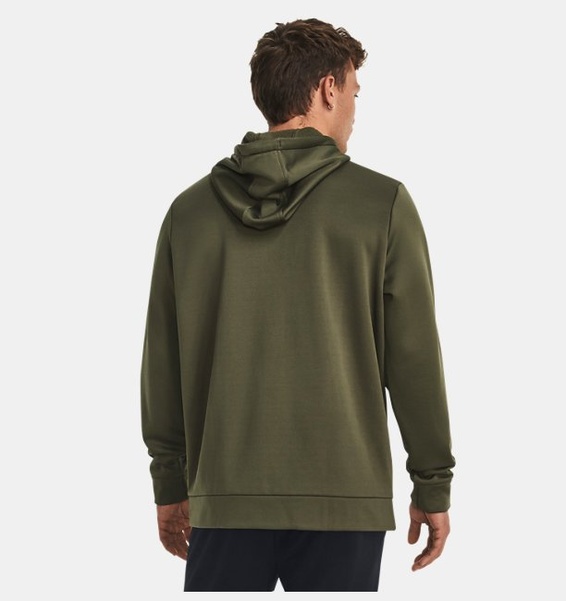 Yeşil Erkek UA Armour Fleece Tam Fermuarlı Kapüşonlu Üst