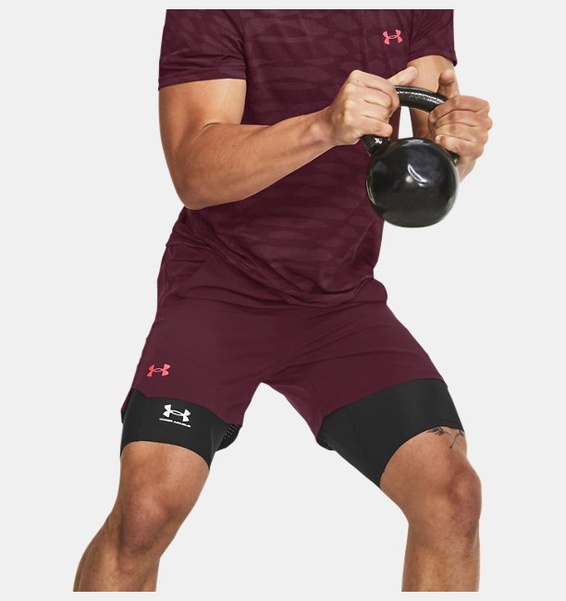 Kırmızı Erkek UA Vanish Dokuma 6inch Şort