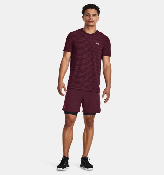 Kırmızı Erkek UA Vanish Dokuma 6inch Şort