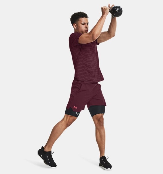 Kırmızı Erkek UA Vanish Dokuma 6inch Şort