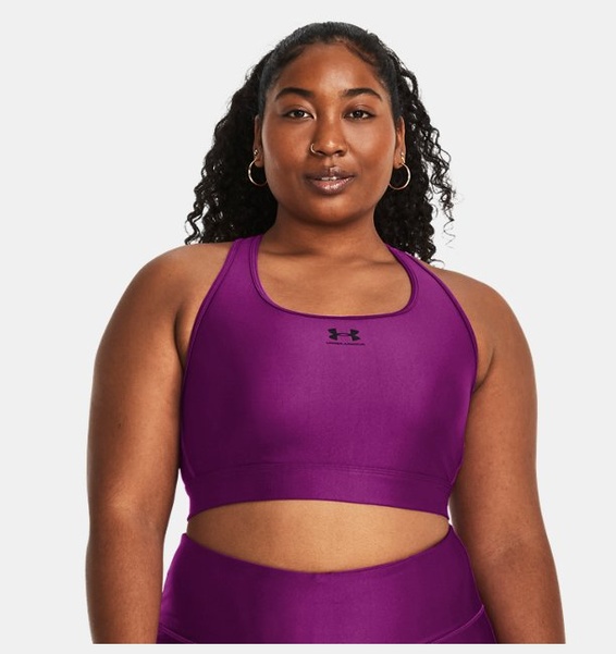 Mor Kadın HeatGear® Armour Mid Padless Spor Sütyeni