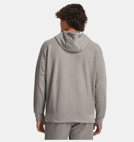 Çakıl Grisi Erkek UA Ottoman Fleece Kapüşonlu Üst