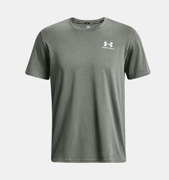 Yeşil Erkek UA LOGO EMB Heavyweight Kısa Kollu T-shirt