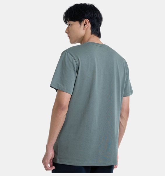 Yeşil Erkek UA LOGO EMB Heavyweight Kısa Kollu T-shirt