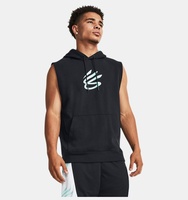 Erkek Curry Fleece Kolsuz Kapüşonlu Üst