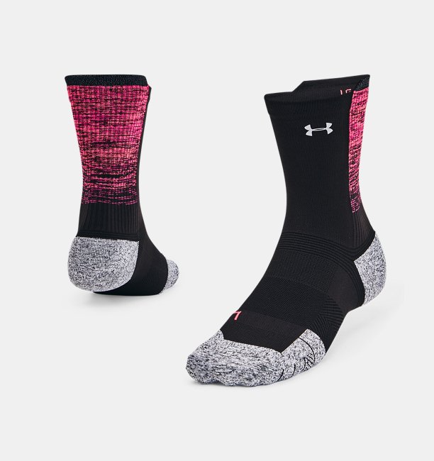 Unisex UA AD Run Cushion Tekli Paket Mid Çorap Siyah