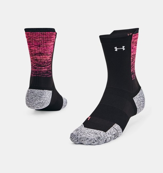 Siyah Unisex UA AD Run Cushion Tekli Paket Mid Çorap