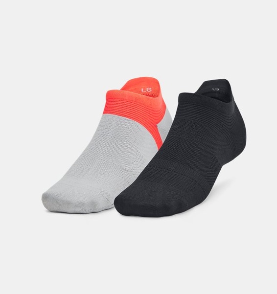 Gri Unisex UA ArmourDry™ Koşu Lite 2’li Paket No Show Tab Çorap