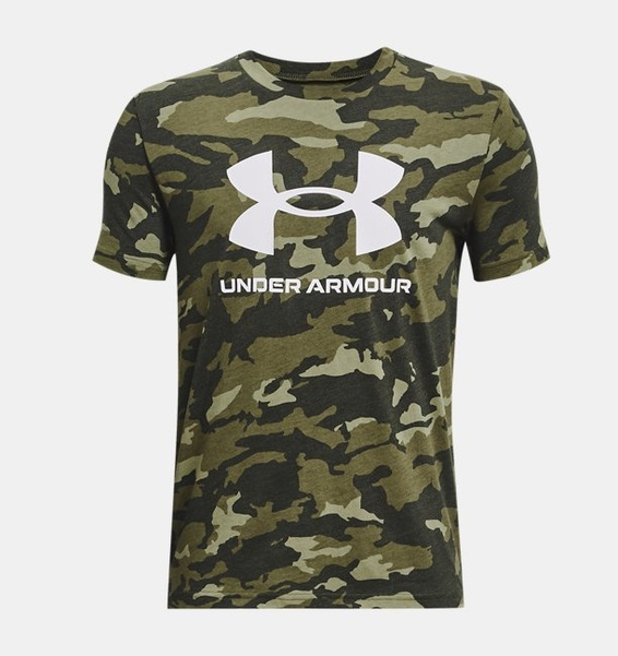 Haki Erkek Çocuk UA Sportstyle Logo Baskılı Kısa Kollu