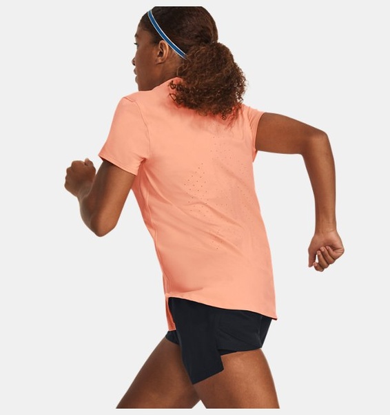 Yavruağzı Kadın UA Serin Tutan Laser T-shirt