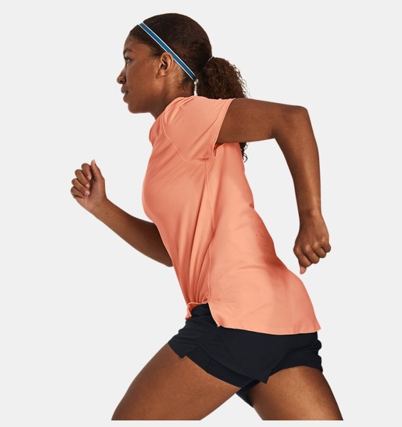 Yavruağzı Kadın UA Serin Tutan Laser T-shirt