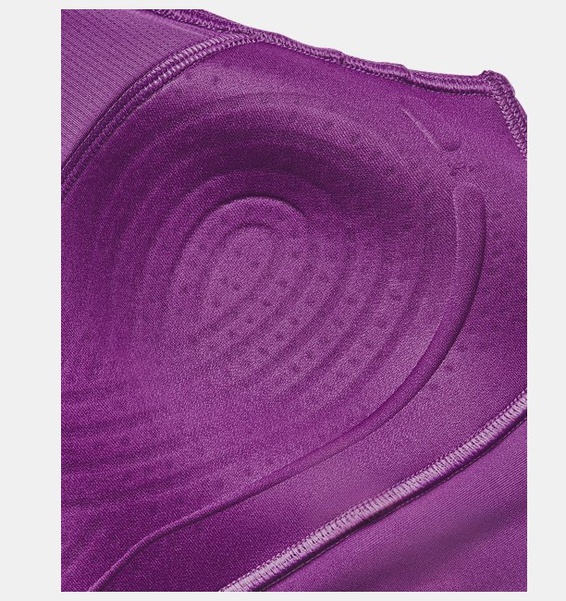 Mor Kadın UA Infinity Mid Pintuck Spor Sütyeni