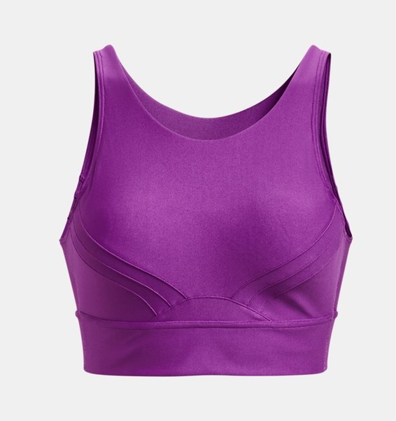 Mor Kadın UA Infinity Mid Pintuck Spor Sütyeni