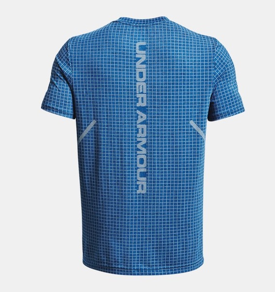 Mavi Erkek UA Vanish Dikişsiz Grid Kısa Kollu T-shirt