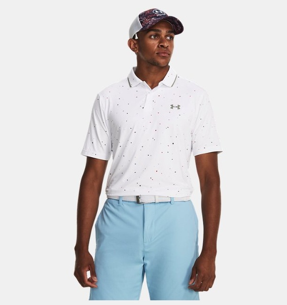 Beyaz Erkek UA Serin Tutan  Verge Polo