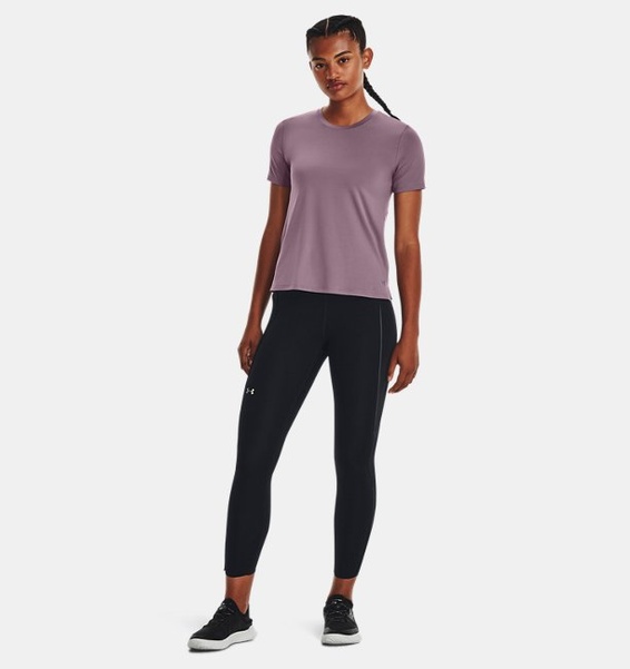 Lacivert Kadın UA RUSH™ Pencereli Kısa Kollu T-shirt