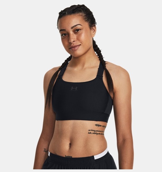 Siyah Kadın UA HeatGear High Spor Sütyeni