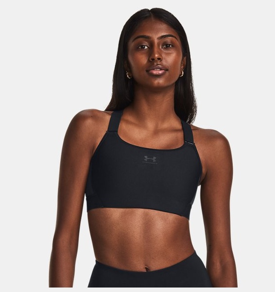 Siyah Kadın UA HeatGear High Spor Sütyeni