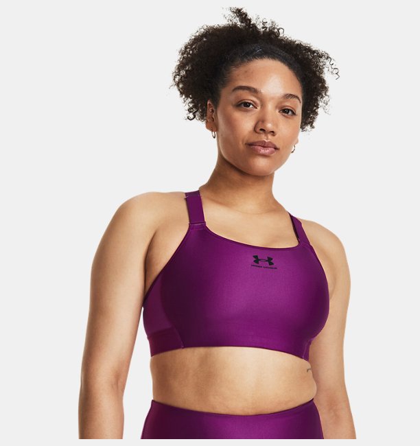 Kadın UA HeatGear High Spor Sütyeni Mor