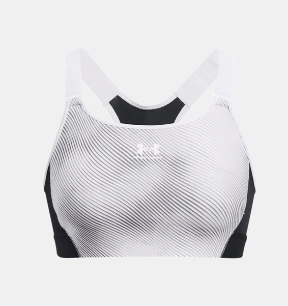 Siyah Kadın HeatGear® Armour High Baskılı Spor Sütyeni