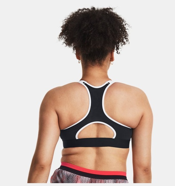 Kırmızı Kadın HeatGear® Armour High Baskılı Spor Sütyeni