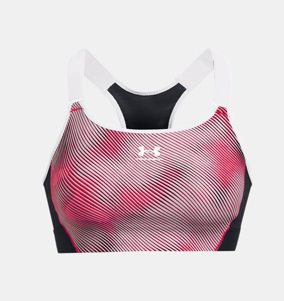 Kırmızı Kadın HeatGear® Armour High Baskılı Spor Sütyeni