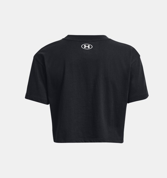 Siyah Kadın UA Collegiate Crop Kısa Kollu