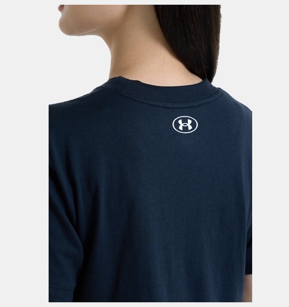 Siyah Kadın UA Collegiate Crop Kısa Kollu