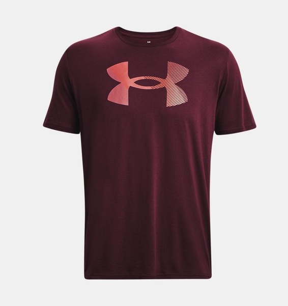 Bordo Erkek UA Big Logo Fill Kısa Kollu T-shirt